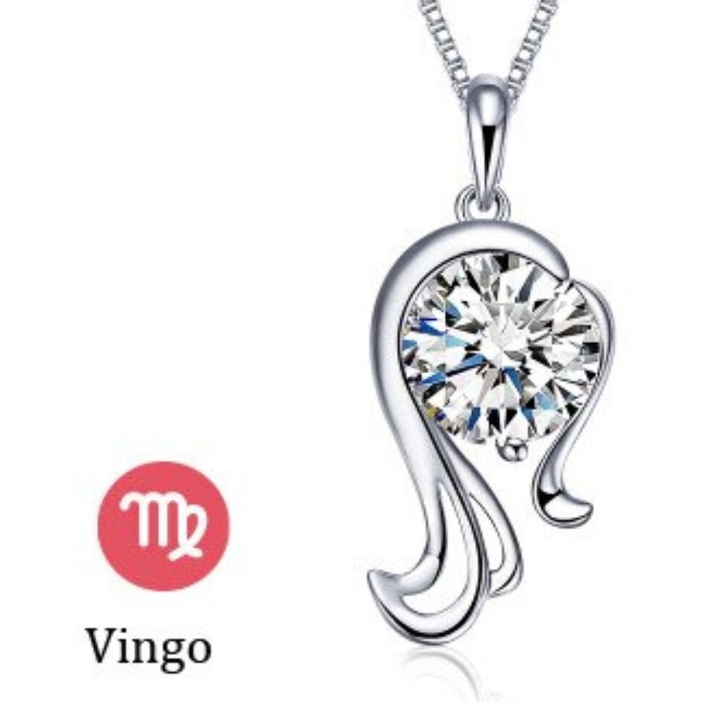 Zodiac Silver CZ  Necklace - Picture 9 of 15